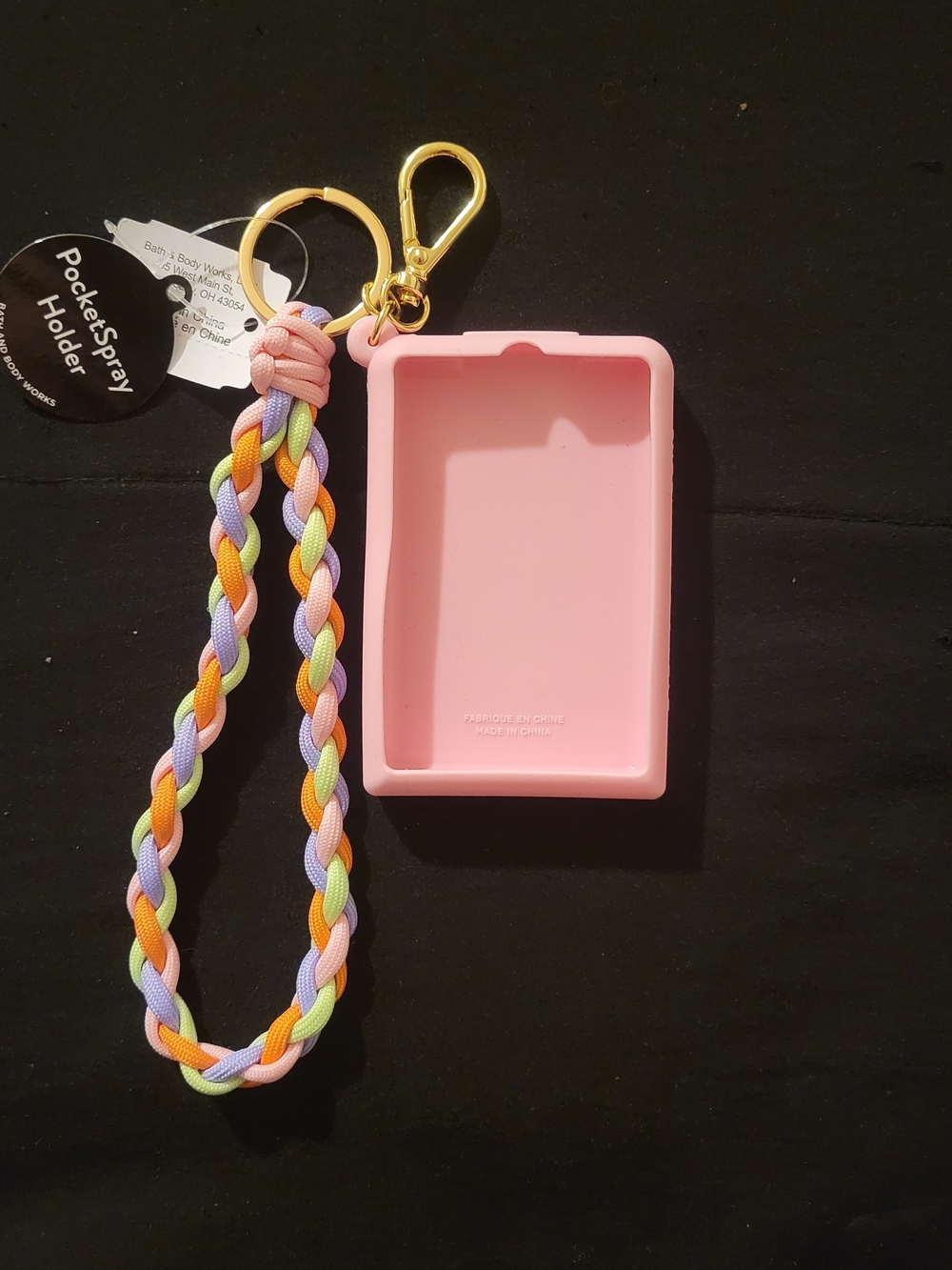 Bath & Body Works The Pink Woven Wristlet PocketSpray Holder-For Fruit Fusion